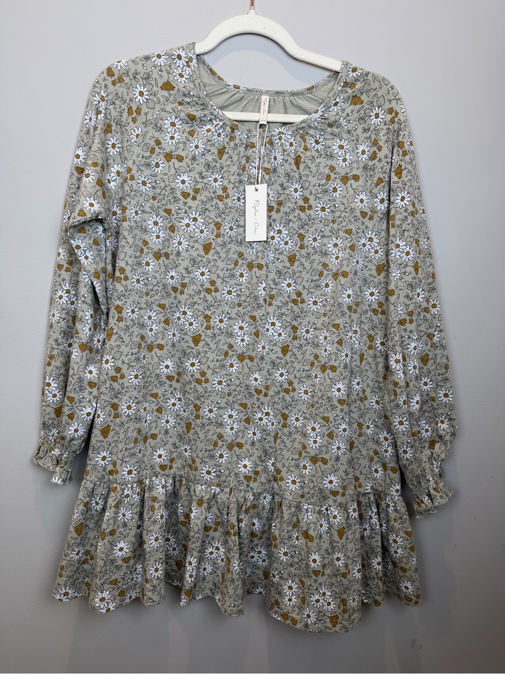 Rylee + Cru NWT Wildflowers Swing Dress 12-14Y Agave Floral